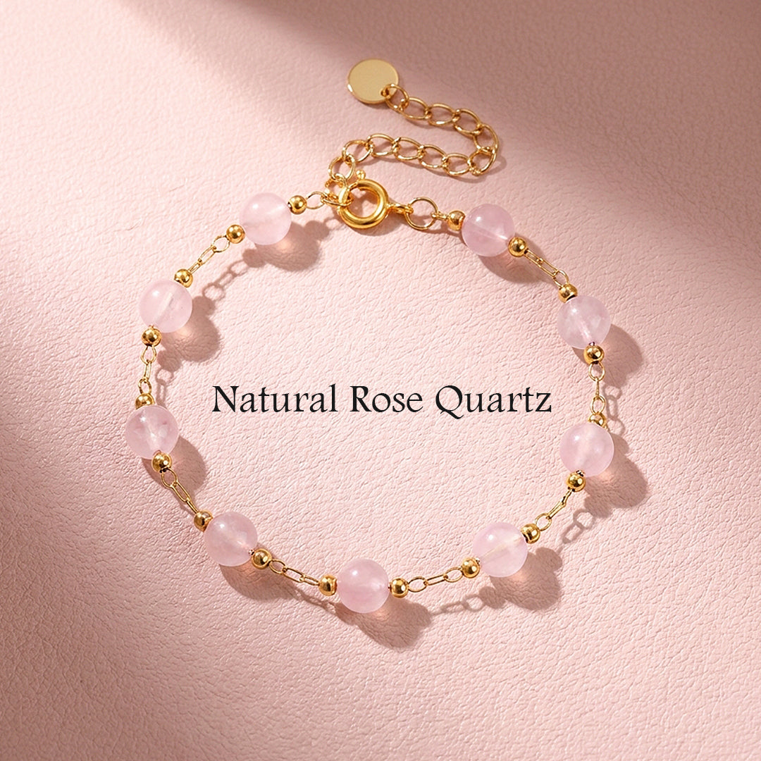 Rose Quartz Bead Bracelet | C265 – Tiara.com.sg