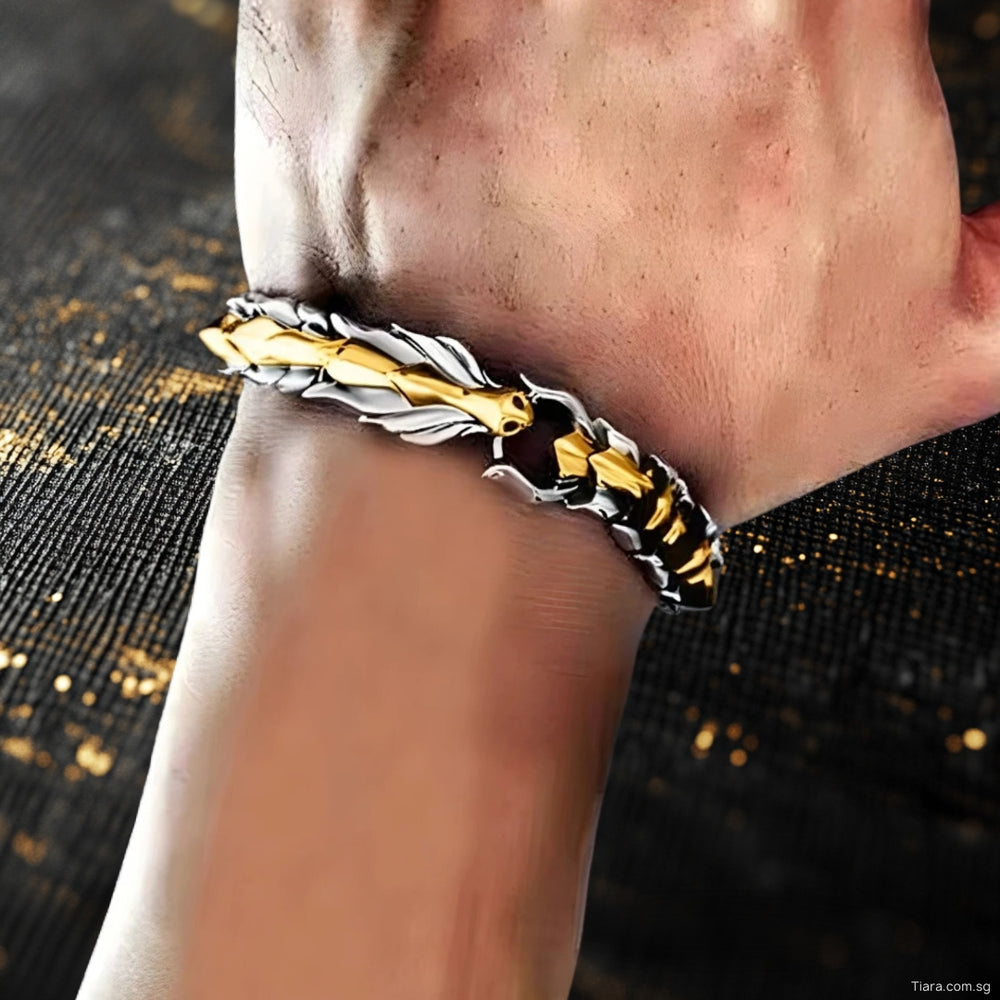 Two Tone Dragon Bracelet