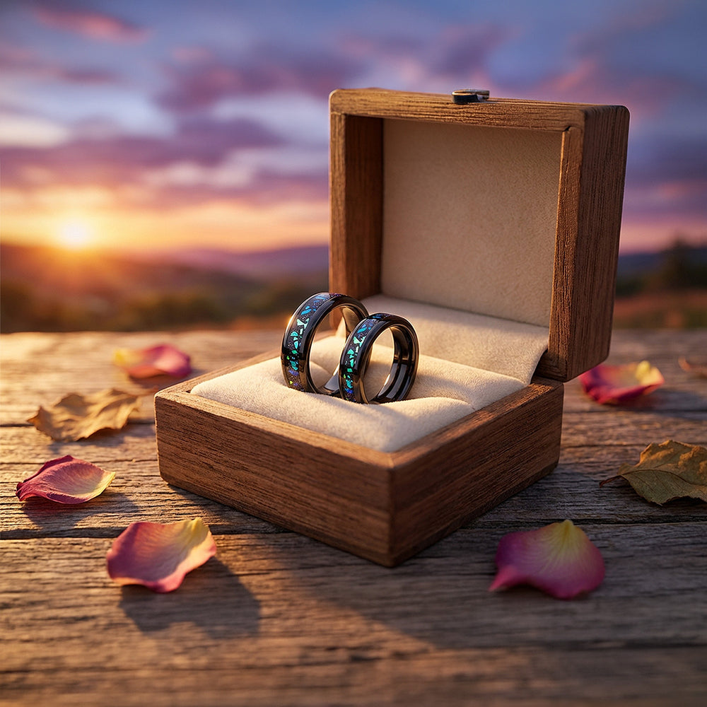 Avatar | Tungsten Couple Rings | Black Wedding Bands