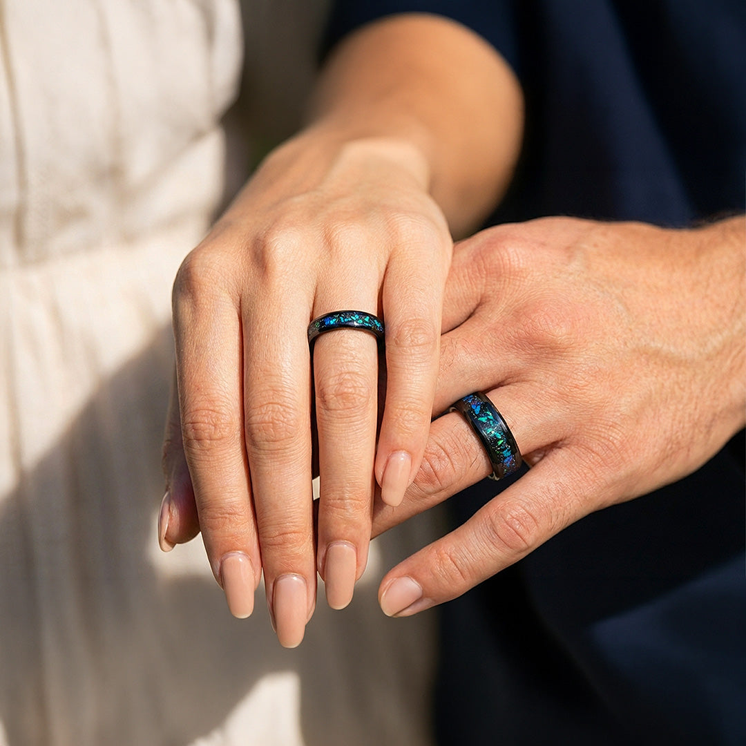 Avatar | Tungsten Couple Rings | Black Wedding Bands