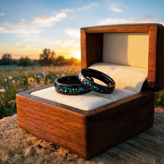 Avatar | Tungsten Couple Rings | Black Wedding Bands