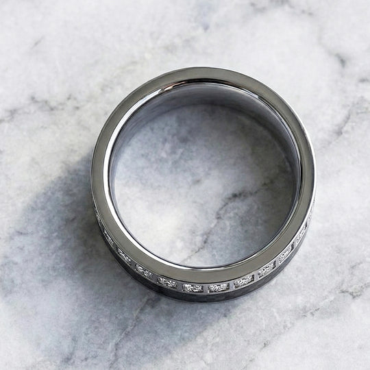 Bentley Carbon Fiber Tungsten Carbide Ring
