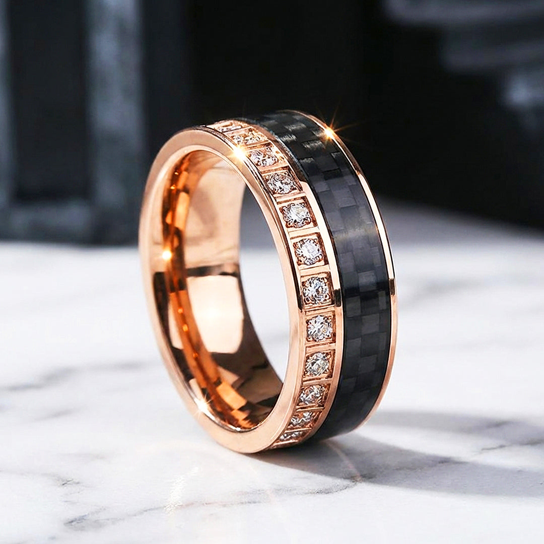 Bentley Carbon Fiber Tungsten Carbide Ring