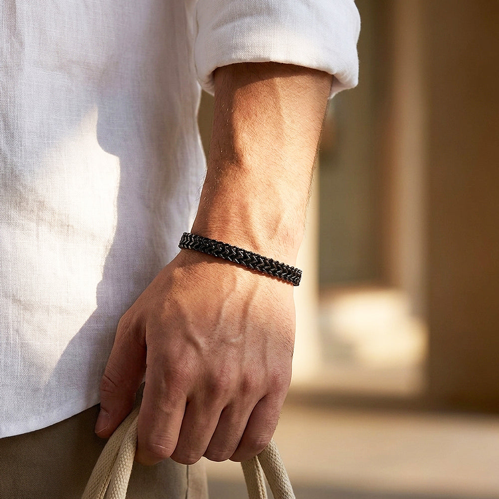 Black Dragon Scales | Men's Chain Bracelet