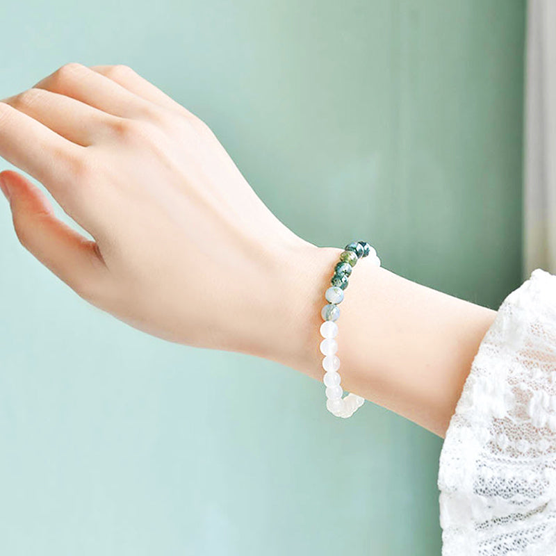 C118 - Natural White Agate Crystal Bracelet - Tiara.com.sg Singapore Jewelry & Bags