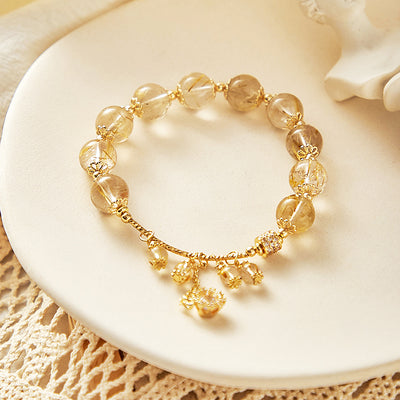 C128 - Golden Hair Crystal Bracelet - Tiara.com.sg Singapore Jewelry & Bags