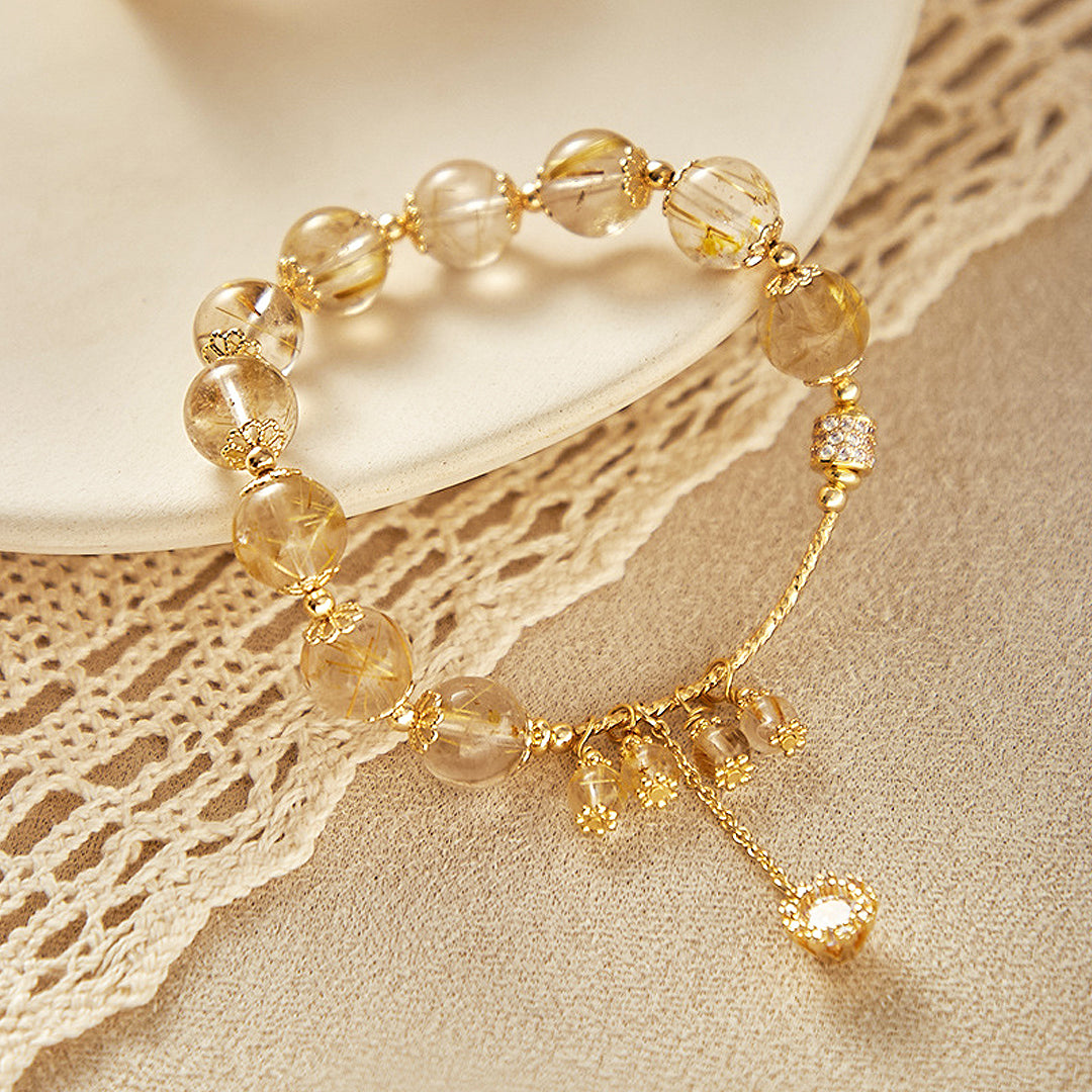 C128 - Golden Hair Crystal Bracelet - Tiara.com.sg Singapore Jewelry & Bags