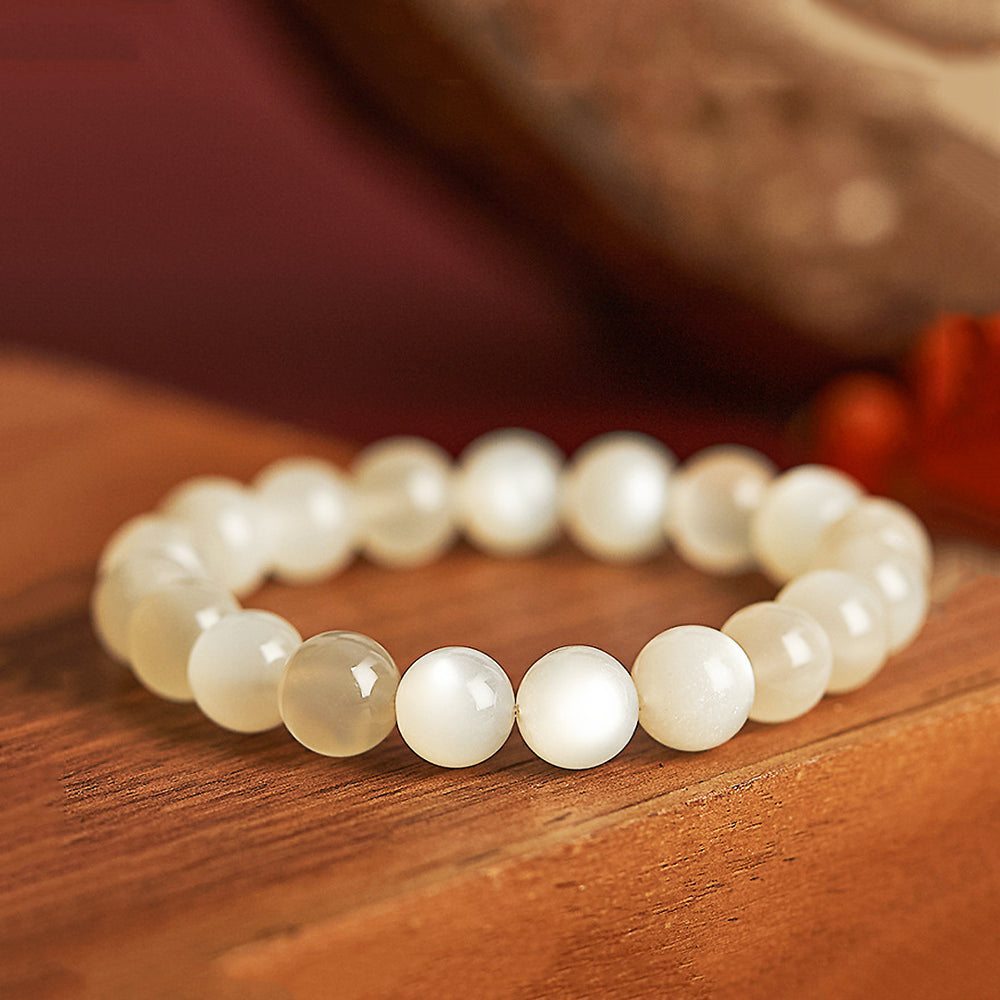 C135 - White Moonstone Bracelet - Tiara.com.sg Singapore Jewelry & Bags