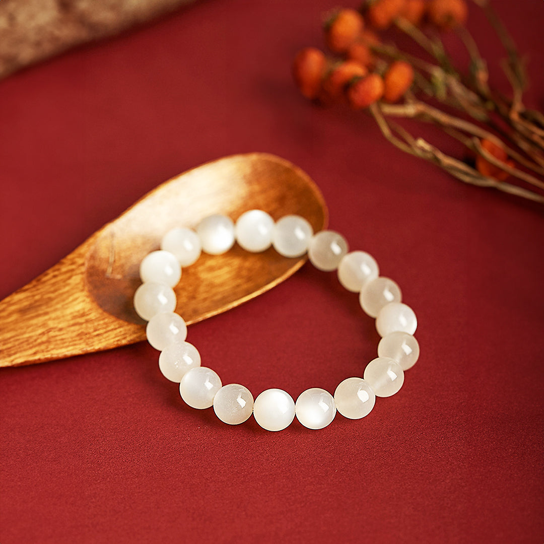 C135 - White Moonstone Bracelet - Tiara.com.sg Singapore Jewelry & Bags