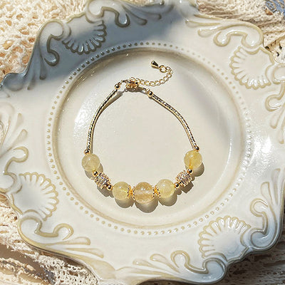 C136 - Rutilated Quartz Crystal Bracelet Bracelet - Tiara.com.sg Singapore Jewelry & Bags