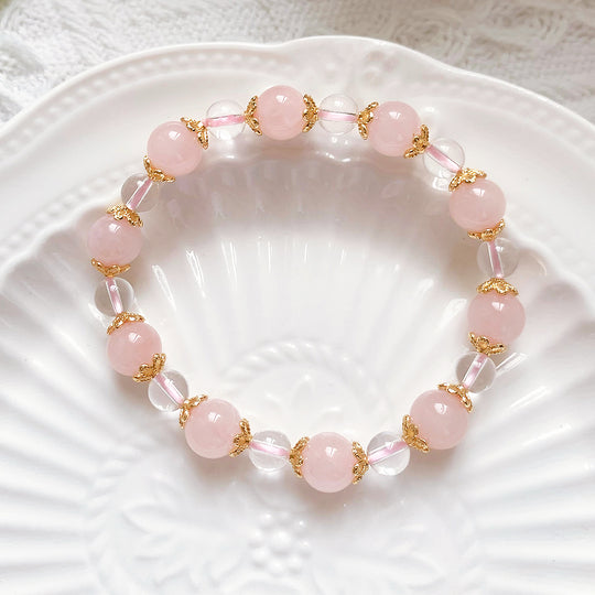 C140 - Rose Quartz with White Crystal