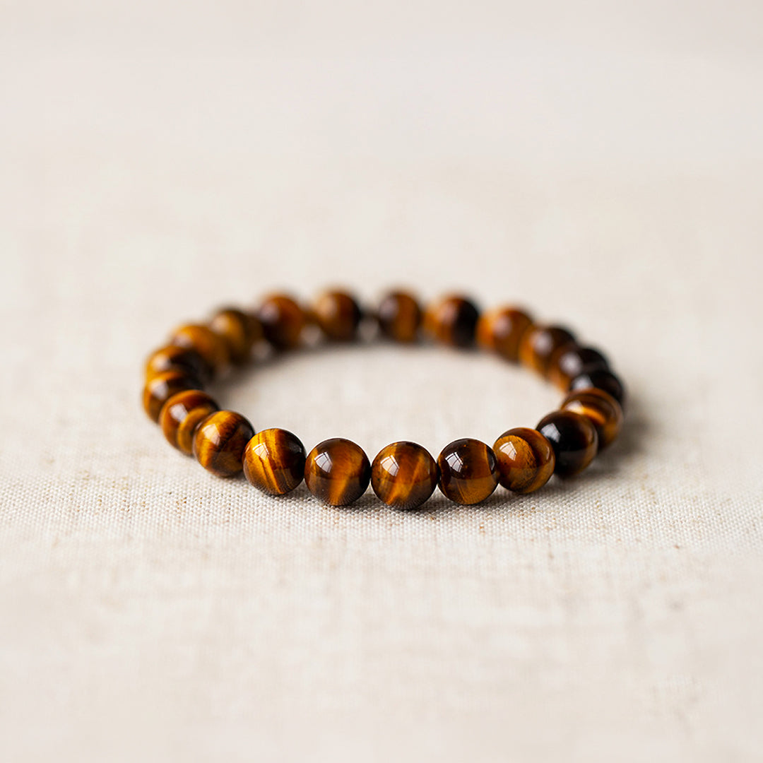 Tiger Eye Courage &amp; Protection Natural Crystal Bracelet | C143