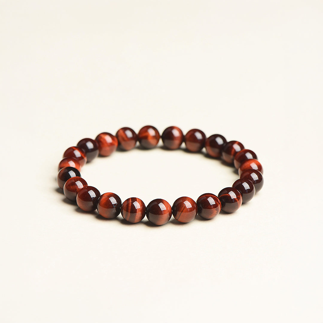 Red Tiger Eye Vitality &amp; Motivation Natural Crystal Bracelet | C146