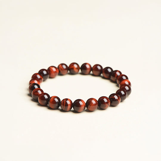 Red Tiger Eye Vitality &amp; Motivation Natural Crystal Bracelet | C146