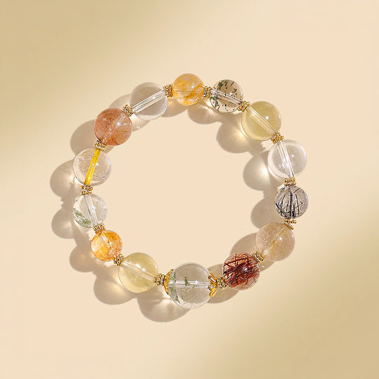 Multi-Treasure Abundance &amp; Protection Natural Crystal Bracelet | C175