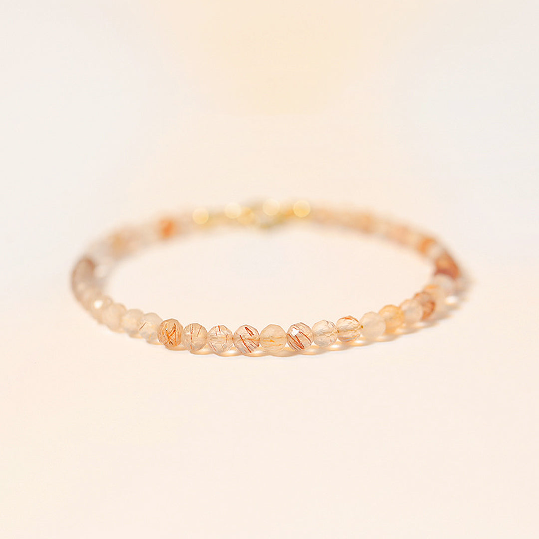 Bronze Rutilated Quartz Prosperity Natural Crystal Bracelet | C185 ...