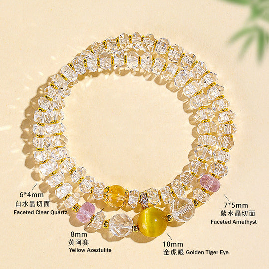 C205 - Clear Quartz, Amethyst & Tiger Eye