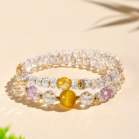 C205 - Clear Quartz, Amethyst & Tiger Eye