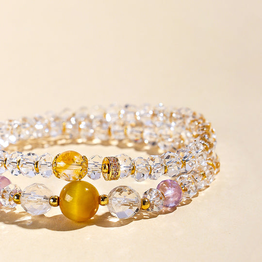 C205 - Clear Quartz, Amethyst & Tiger Eye