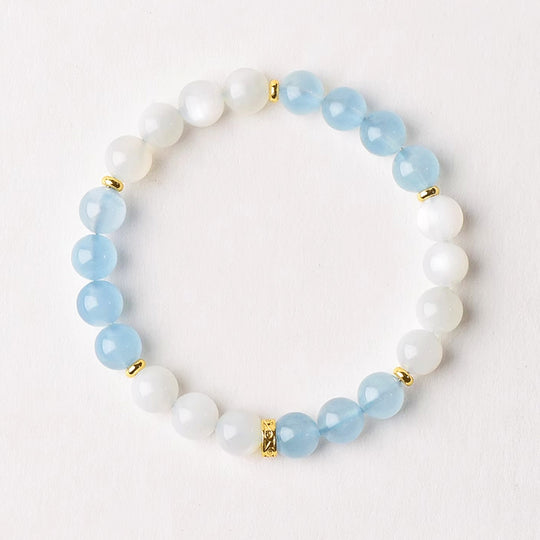 C215 - Aquamarine with White Moonstone