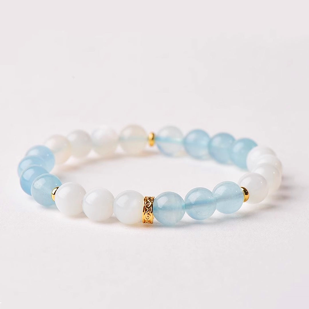 C215 - Aquamarine with White Moonstone