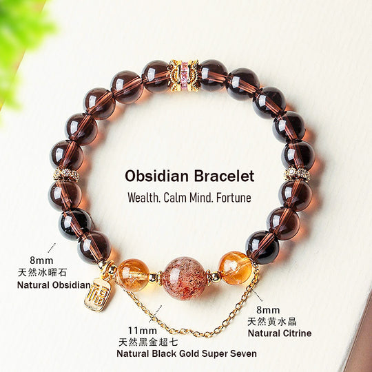 C228: The Obsidian Wealth & Fortune Bracelet