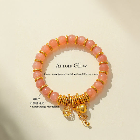 Golden Topaz, Tiger Eye &amp; Rose Quartz Prosperity Natural Crystal Bracelet | C236