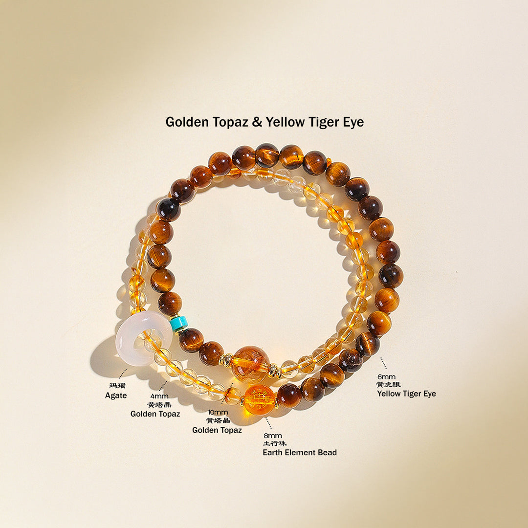 Five Elements Double-Layer Natural Crystal Bracelet | C239