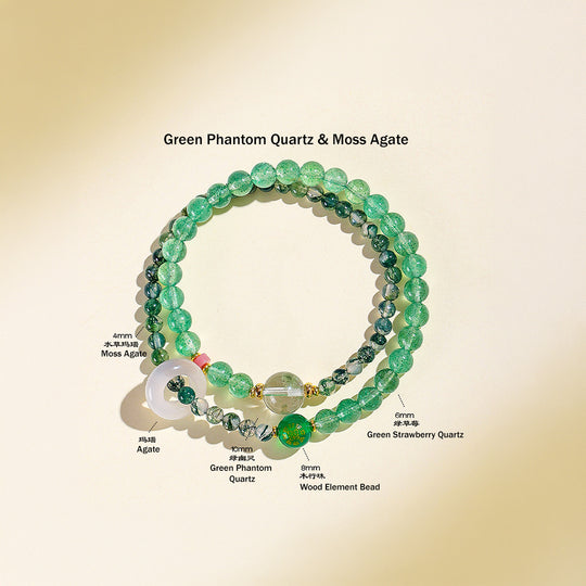 Five Elements Double-Layer Natural Crystal Bracelet | C239
