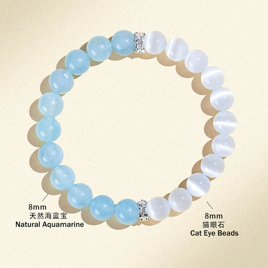 C251 — Aquamarine & Cat Eye