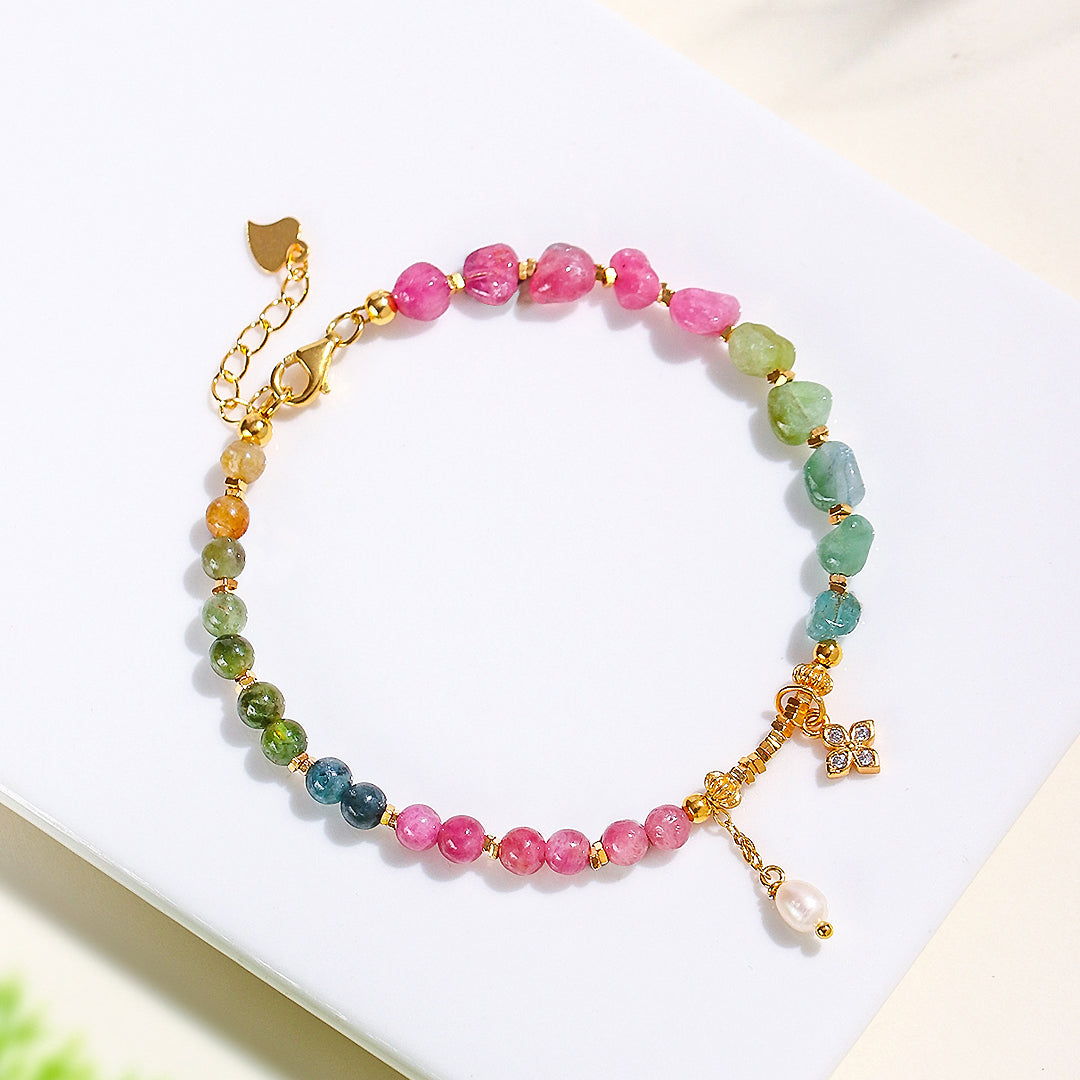 C257 – Tourmaline & Pearl Bracelet