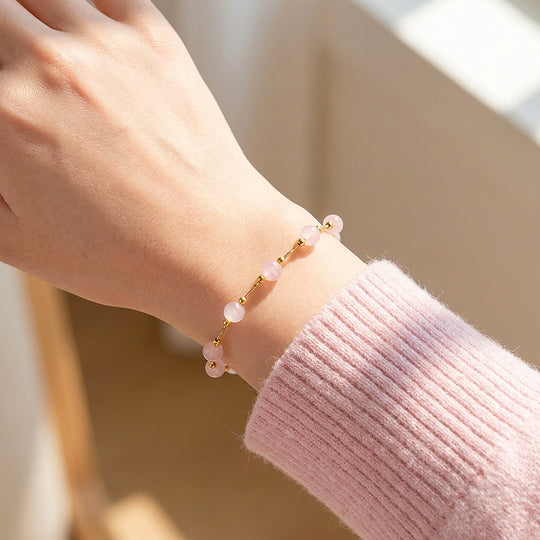 Rose Quartz Bead Bracelet | C265