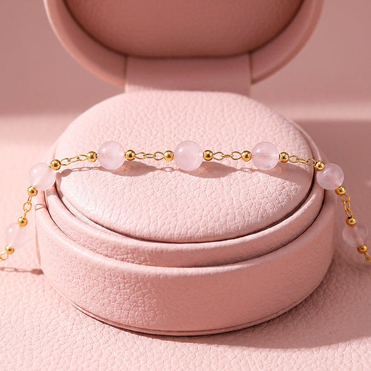 Rose Quartz Bead Bracelet | C265