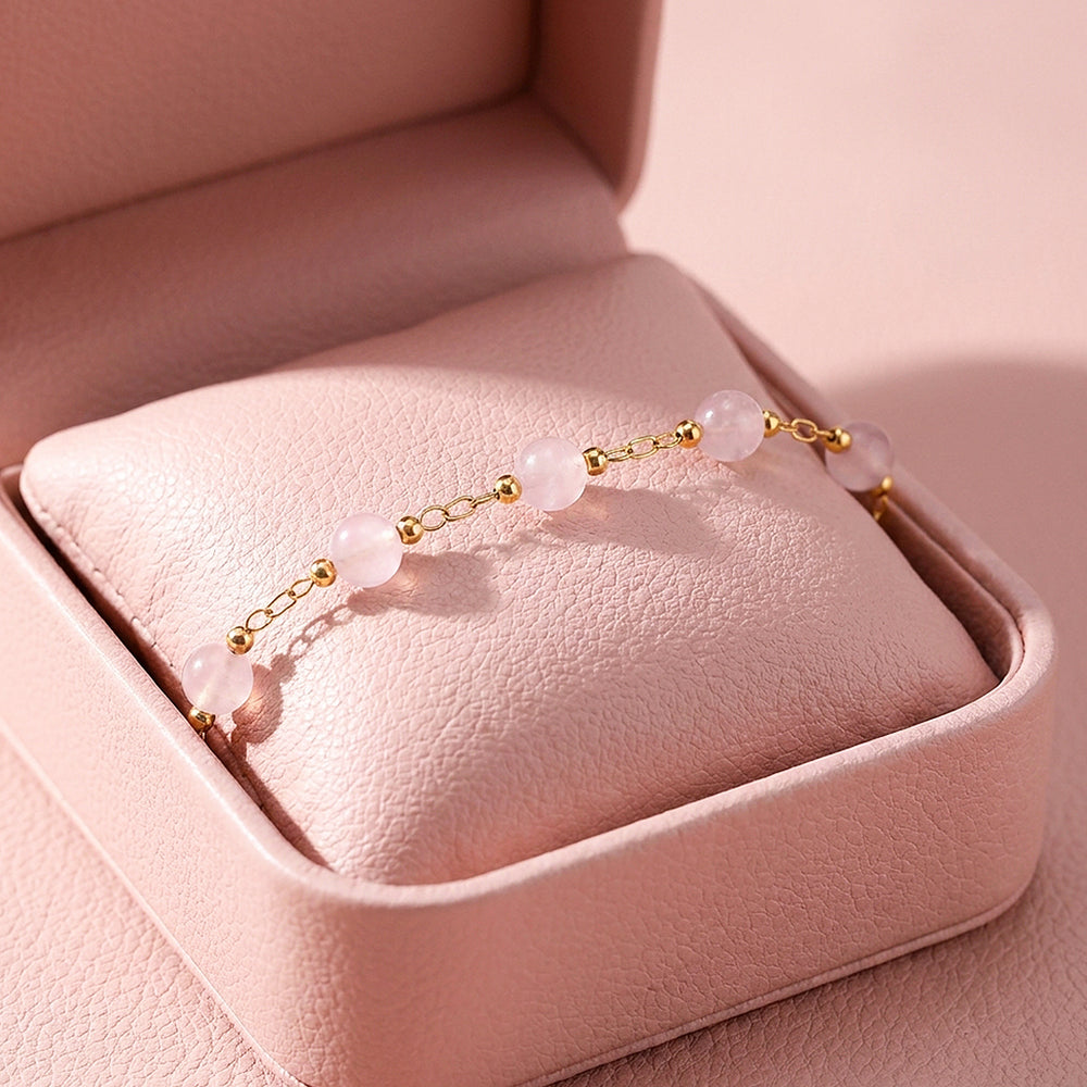 Rose Quartz Bead Bracelet | C265