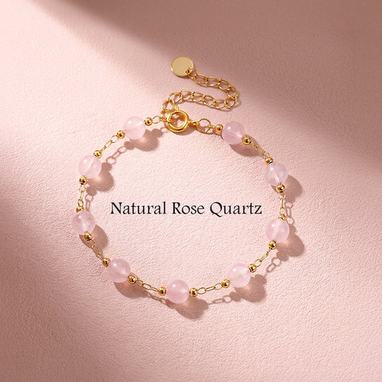 Rose Quartz Bead Bracelet | C265