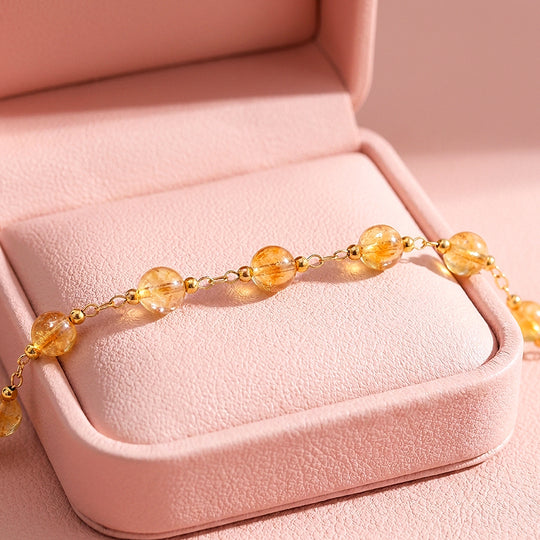 Citrine Bead Bracelet | C266