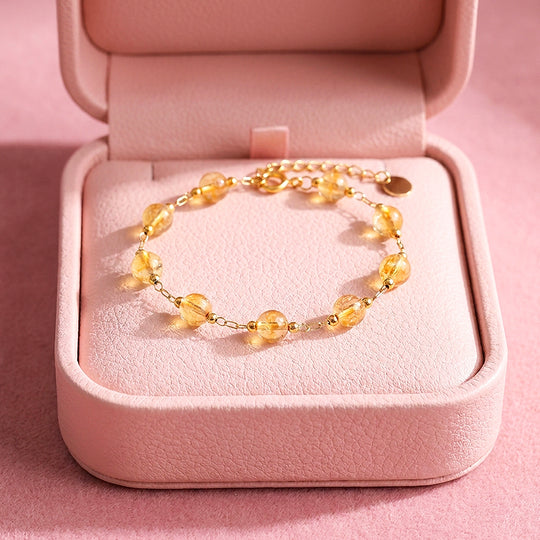 Citrine Bead Bracelet | C266
