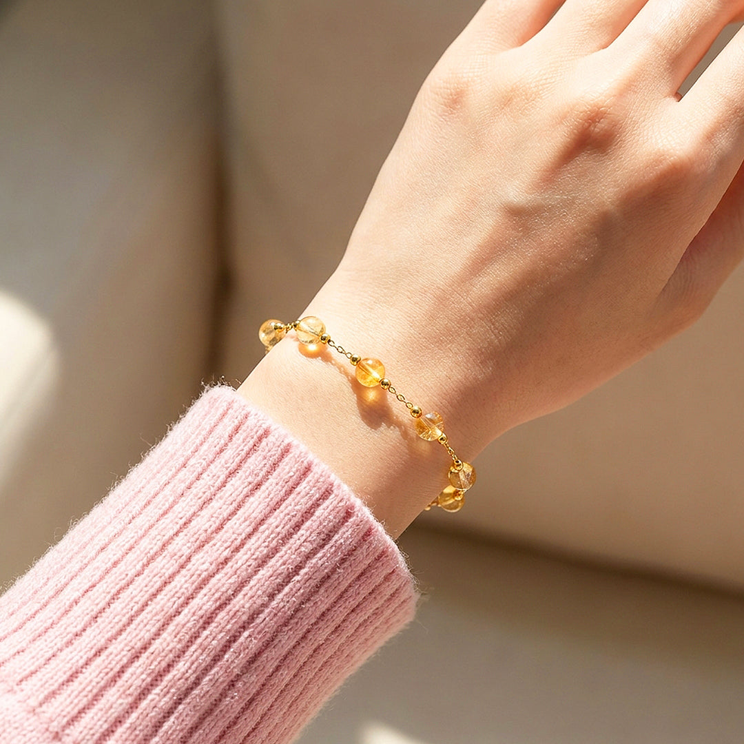 Citrine Bead Bracelet | C266