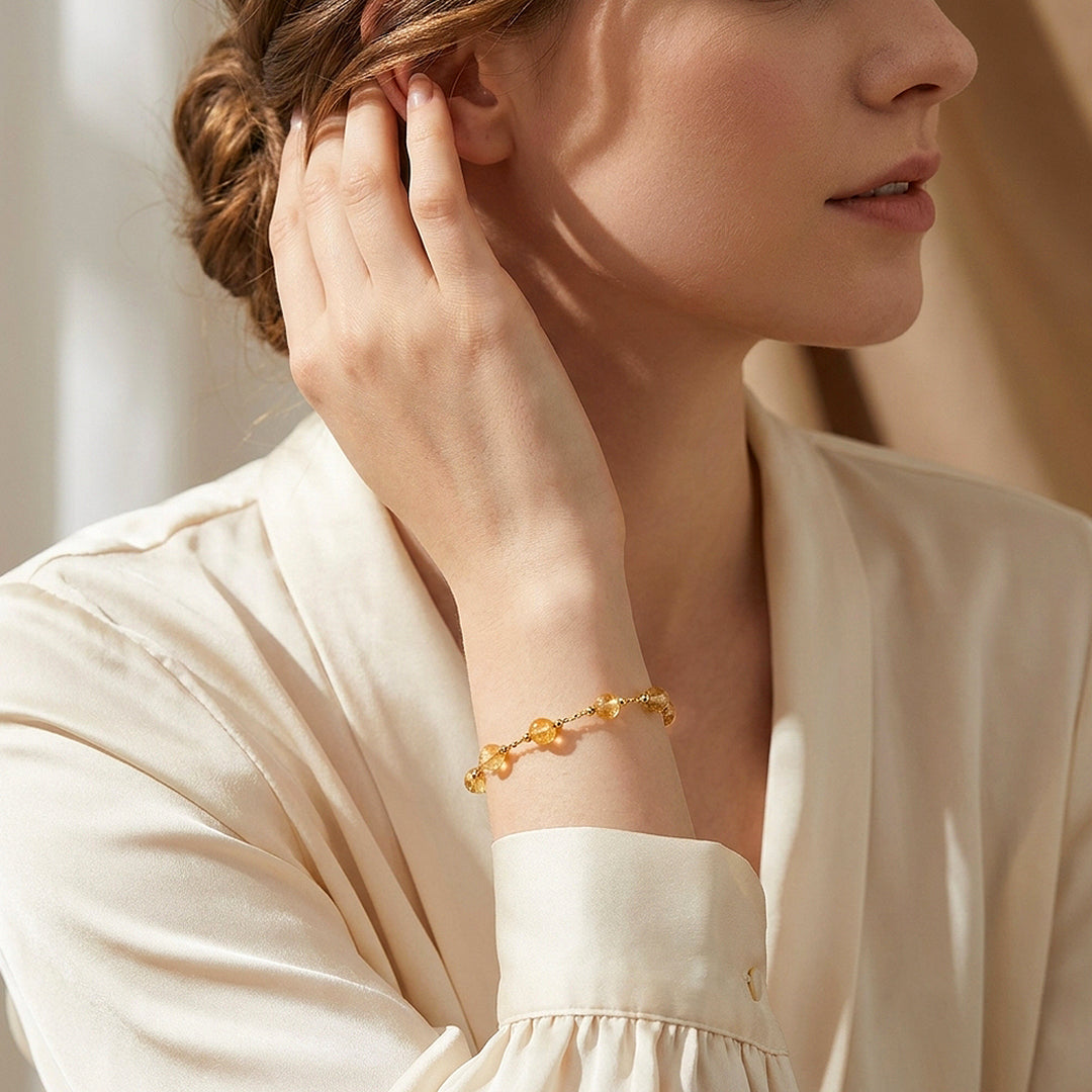 Citrine Bead Bracelet | C266