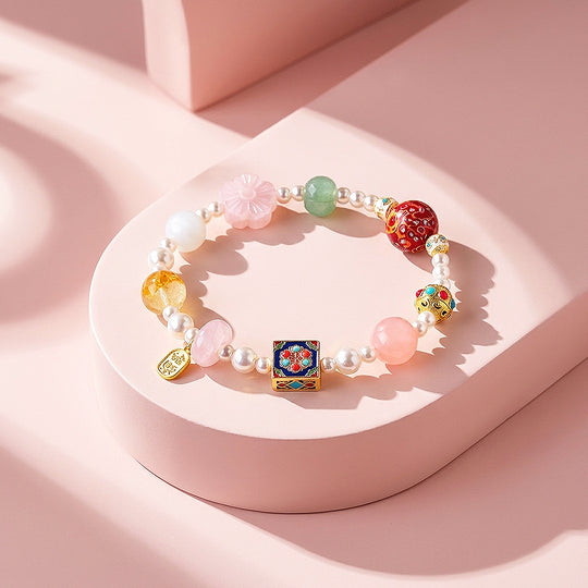 Rose Quartz, Blue Moonstone, Yellow Quartz &amp; Yanyuan Agate | C269