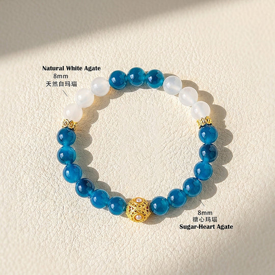 Sugar-Heart Agate &amp; White Agate | C272
