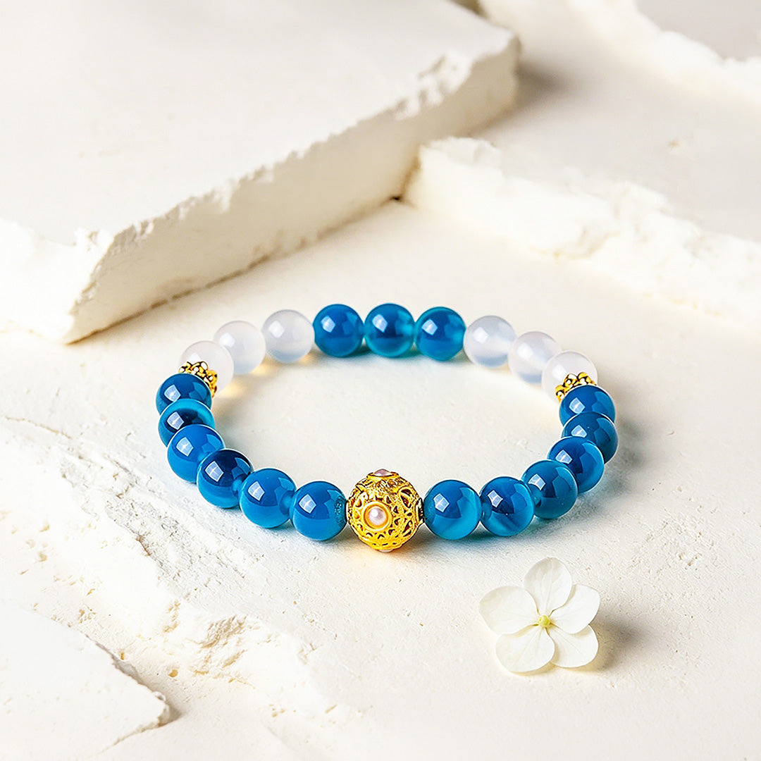 Sugar-Heart Agate &amp; White Agate | C272