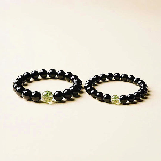 Black Obsidian &amp; Green Phantom Quartz | SKU: C273