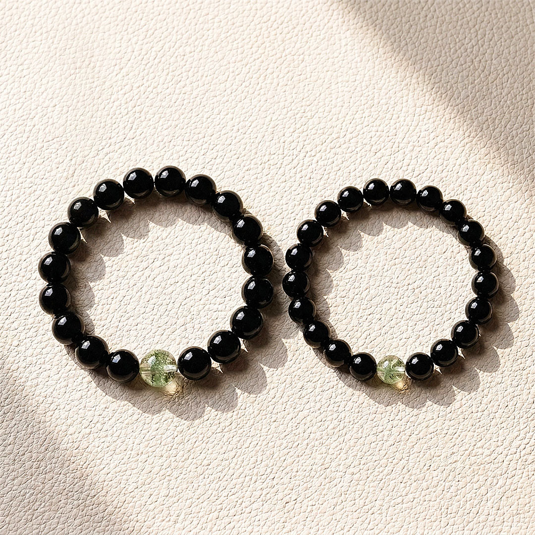 Black Obsidian &amp; Green Phantom Quartz | SKU: C273