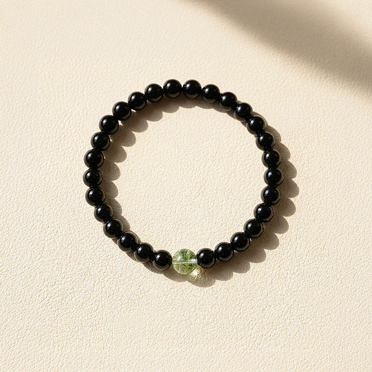 Black Obsidian &amp; Green Phantom Quartz | SKU: C273