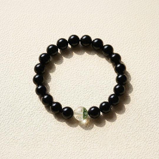 Black Obsidian &amp; Green Phantom Quartz | SKU: C273