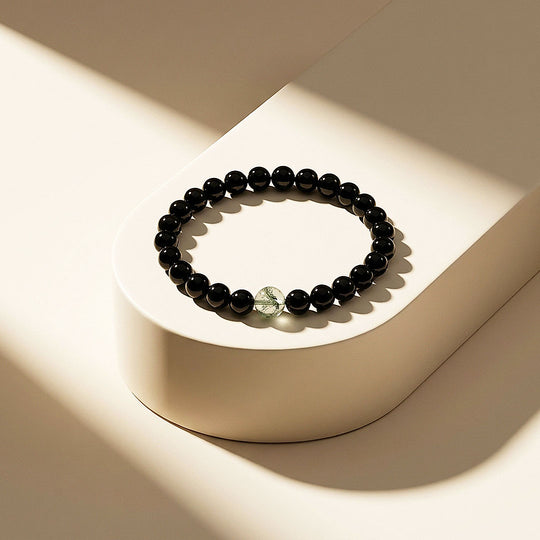 Black Obsidian &amp; Green Phantom Quartz | SKU: C273