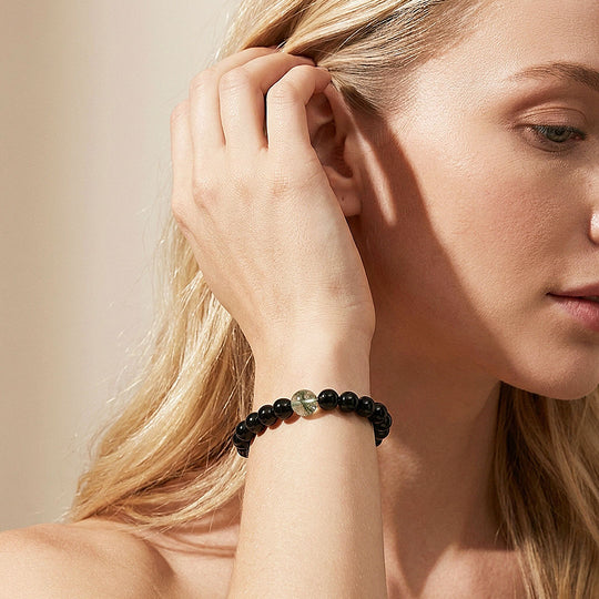 Black Obsidian &amp; Green Phantom Quartz | SKU: C273