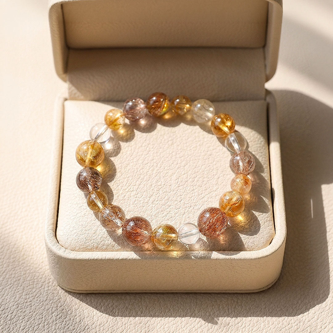 Black Gold Super Seven, Citrine &amp; Golden Rutilated Quartz | SKU: C275
