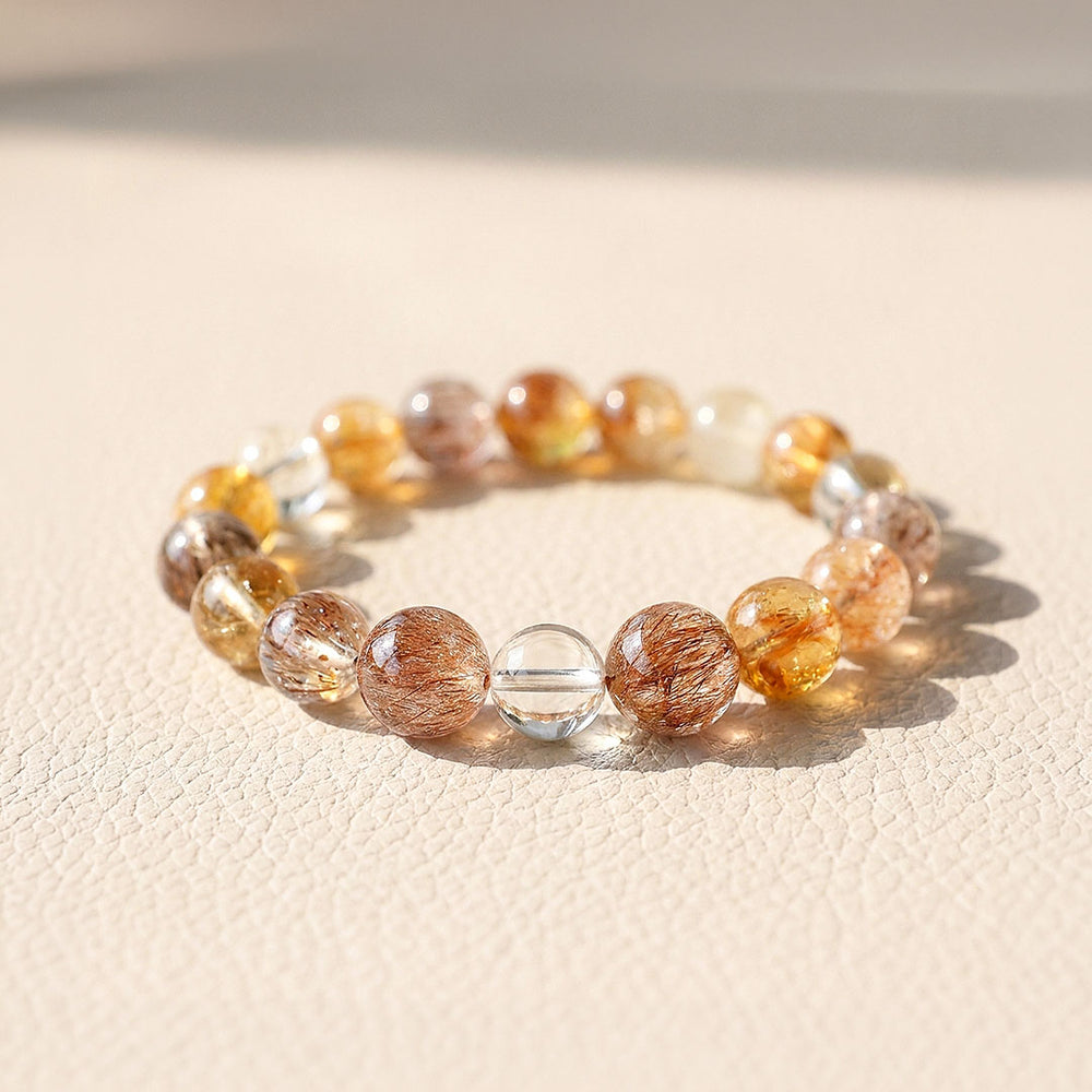 Black Gold Super Seven, Citrine & Golden Rutilated Quartz | SKU: C275